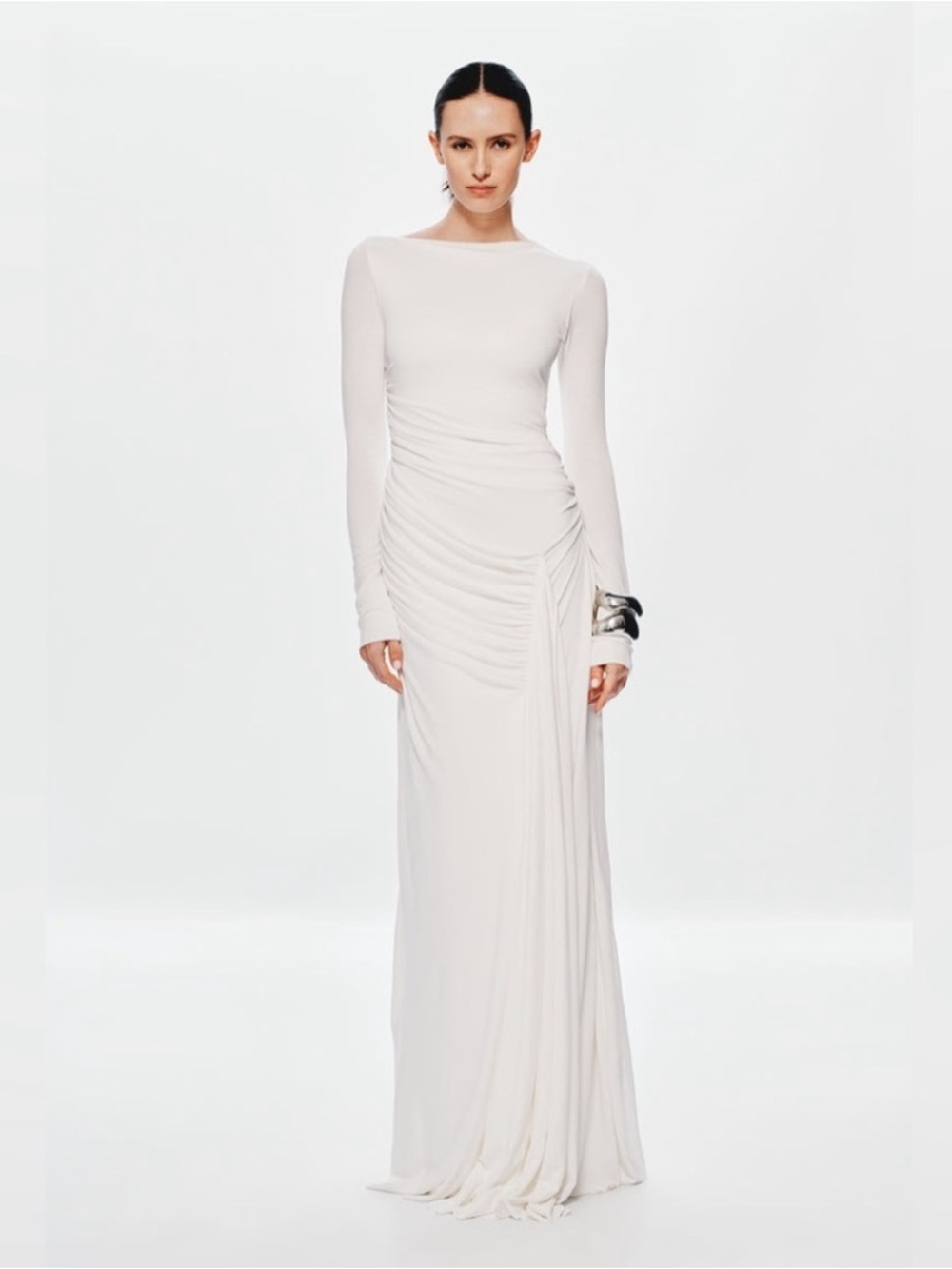 Misha Collection THE 'GLACIER' CUPRO LONG SLEEVE DRESS